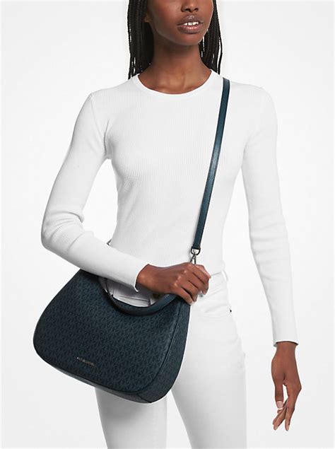 michael kors cora|cora large logo shoulder bag.